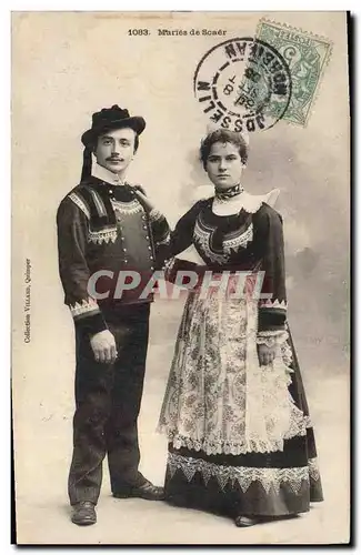 Cartes postales Folklore Maries de Scaer Mariage