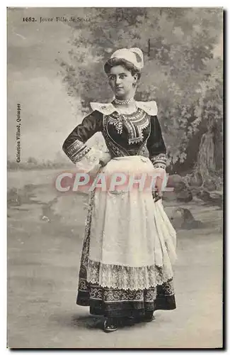 Cartes postales Folklore Jeune fille de Scaer