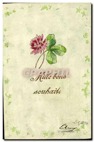 Cartes postales Fantaisie Fleurs Trefle