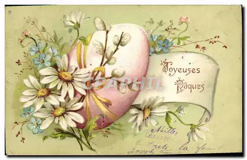 Cartes postales Fantaisie Fleurs Paques