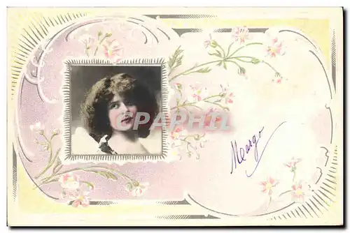 Cartes postales Fantaisie Fleurs Enfant