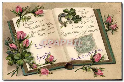 Cartes postales Fantaisie Fleurs