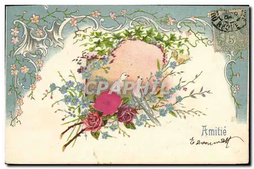 Cartes postales Fantaisie Fleurs Colombes