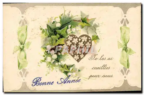 Cartes postales Fantaisie Fleurs Coeur