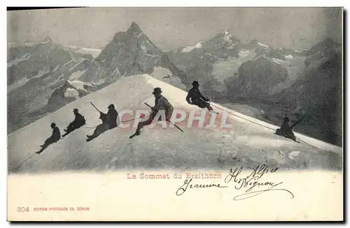 Cartes postales Alpinisme Le sommet du Breithorn