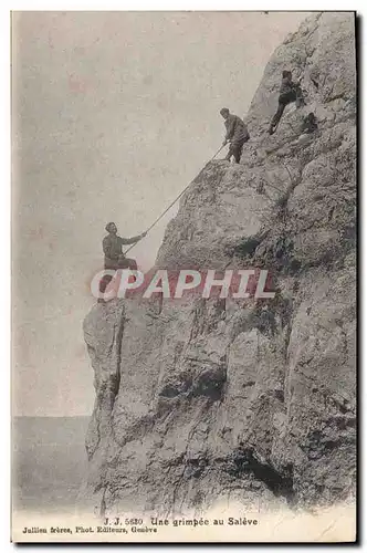 Ansichtskarte AK Alpinisme Une grimpee au Saleve