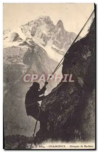 Ansichtskarte AK Alpinisme Chamonix Grimpee de rochers