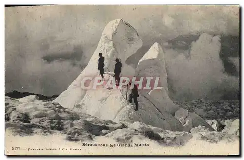 Ansichtskarte AK Alpinisme Seracs sous les grands mulets