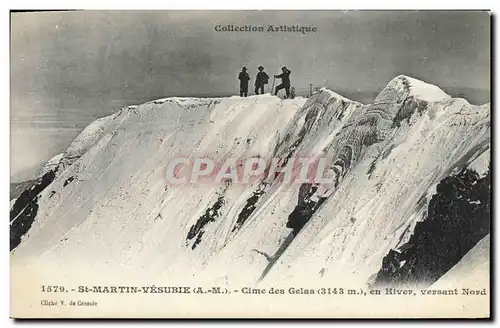 Cartes postales Alpinisme St Martin Vesubie Cime des Gelas En hiver Versant Nord