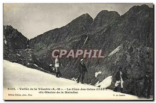 Cartes postales Alpinisme Vallee de la Vesubie La cime des Gelas Du glacier de la Maledia
