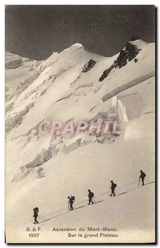 Ansichtskarte AK Alpinisme Ascension du Mont Blanc Sur le grand plateau
