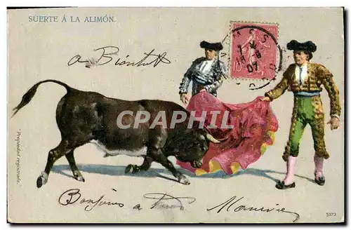 Cartes postales Corrida Course de taureaux Suerte a la Alimon