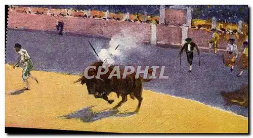 Cartes postales Corrida Course de taureaux Bertuchi