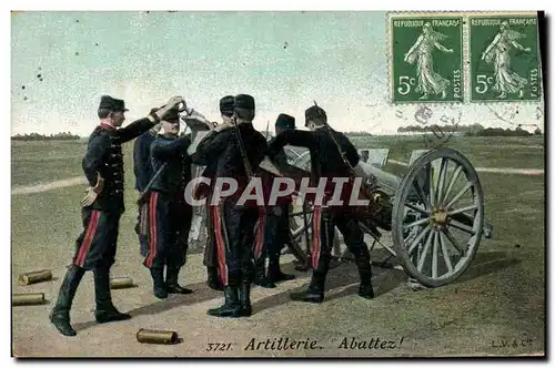 Ansichtskarte AK Militaria Artillerie Abattez ! Canon