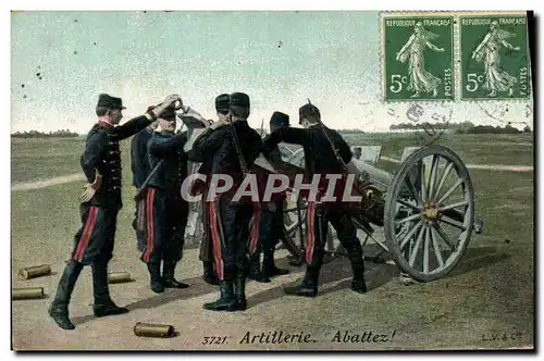 Cartes postales Militaria Artillerie Abattez ! Canon