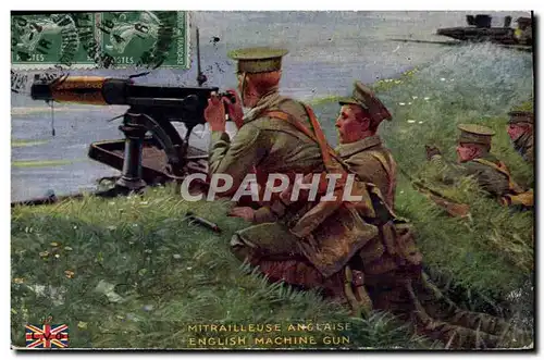 Cartes postales Militaria Mitrailleuse Anglaise