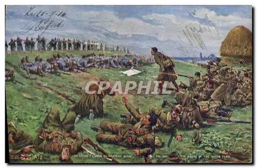 Cartes postales Militaria L&#39abus du drapeau blanc