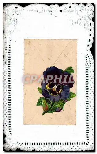 Cartes postales Fantaisie Brodee Fleurs