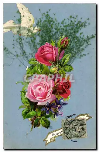 Cartes postales Fantaisie Fleurs