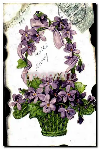 Cartes postales Fantaisie Fleurs