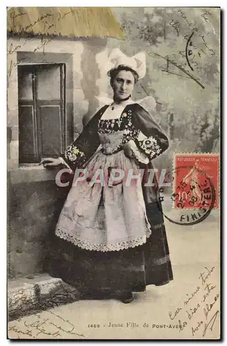 Ansichtskarte AK Folklore Jeune fille de Pont Aven