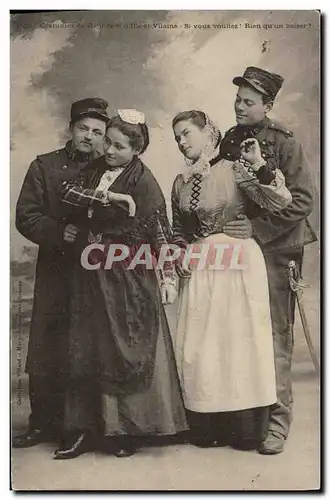 Ansichtskarte AK Folklore Costumes de Rennes et d&#39Ille et Vilaine