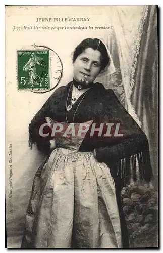 Cartes postales Folklore Jeune fille d&#39Auray