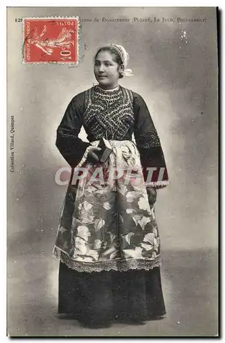 Cartes postales Folklore Jeune fille des environs de Douarnenez Ploare Le Juch Pouldergat Costume de fete