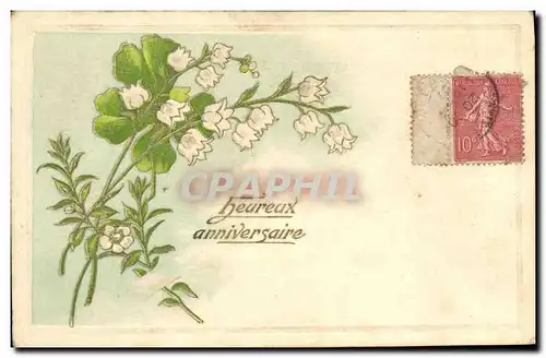 Cartes postales Fantaisie Fleurs Muguet