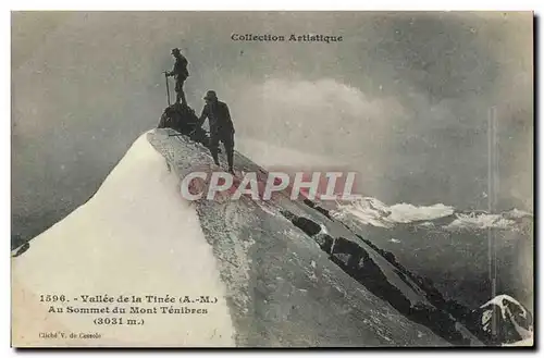 Cartes postales Alpinisme Vallee de la Tinee Au sommet du mont Tenibres