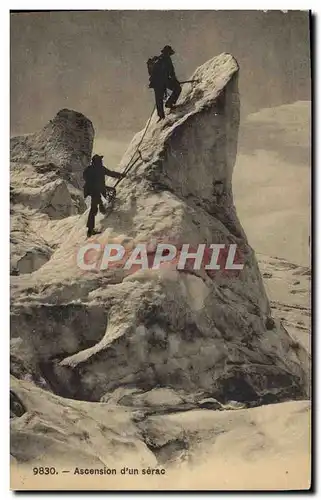 Cartes postales Alpinisme Ascension d&#39un serac