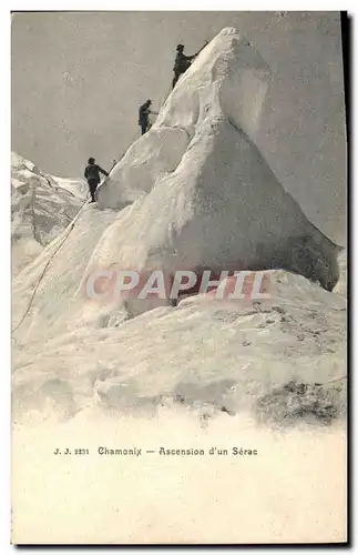 Ansichtskarte AK Alpinisme Chamonix Ascension d&#39un serac
