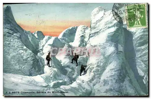 Ansichtskarte AK Alpinisme Chamonix Seracs du Mont Blanc