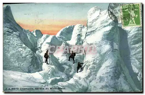 Cartes postales Alpinisme Chamonix Seracs du Mont Blanc