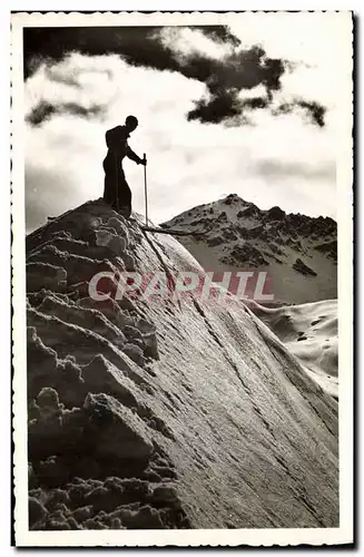 Cartes postales Alpinisme Les Alpes de Provence en hiver Passage d&#39une crete