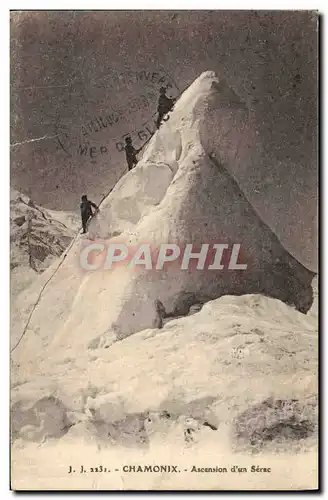 Ansichtskarte AK Alpinisme Chamonix Ascension d&#39un serac