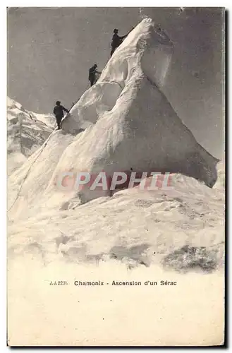 Cartes postales Alpinisme Chamonix Ascension d&#39un serac