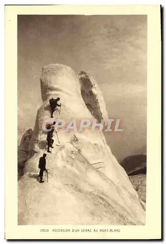 Cartes postales Alpinisme Ascension d&#39un serac au Mont Blanc