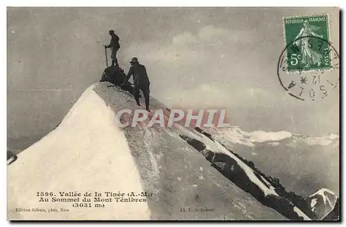 Cartes postales Alpinisme Vallee de la Tinee Au sommet du Mont Tenibres