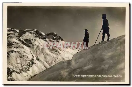 Cartes postales Alpinisme Sport d&#39hiver dans la montagne