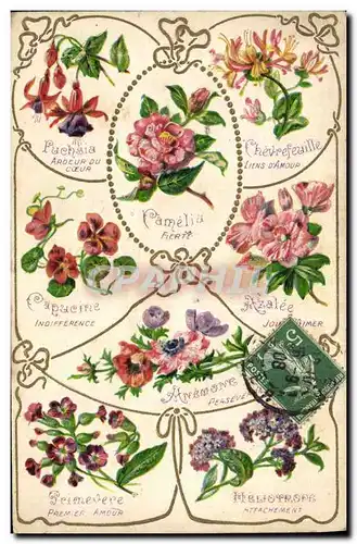 Cartes postales Fantaisie Fleurs