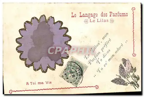 Cartes postales Fantaisie Fleurs Le langage des parfums Le Lilas