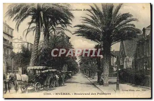 Cartes postales Hyeres Boulevard des Palmiers Palmier
