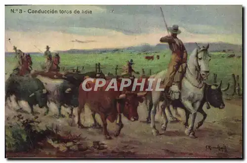 Cartes postales Corrida Course de taureaux Conduction toros de lidia