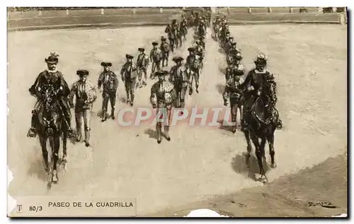 Cartes postales Corrida Course de taureaux Paseo de la Cuadrilla