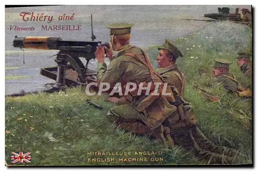 Ansichtskarte AK Militaria Mitrailleuse anglaise Thierry Aine Marseille