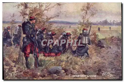 Cartes postales Militaria Infanterie de lgne