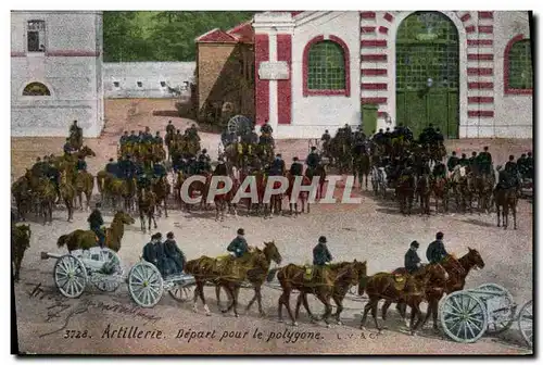 Cartes postales Militaria Artillerie Depart pour le polygone