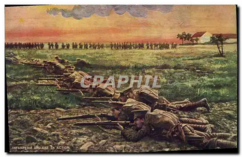 Cartes postales Militaria Infanterie anglaise en action