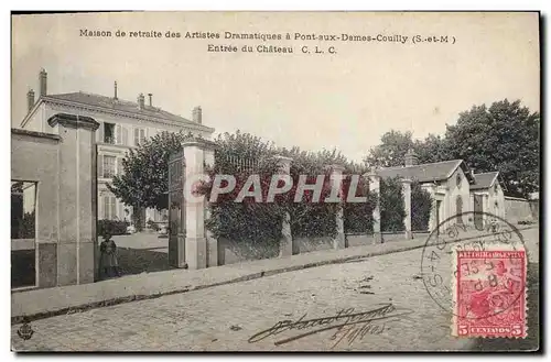 Cartes postales Cinema Maison de retraite des artistes dramatiques a Pont aux Dames Couilly Entree du chateau